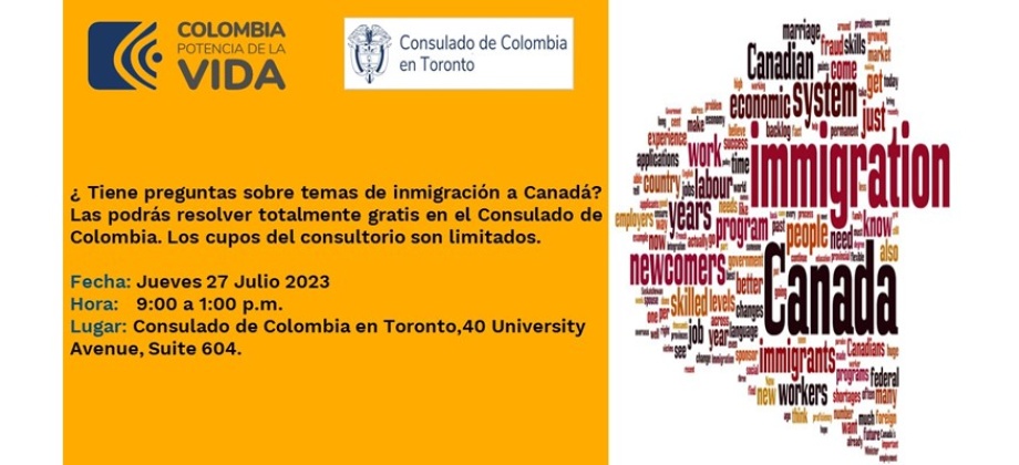Consulado de Colombia en Toronto resuelve inquietudes sobre inmigración y aspectos jurídicos en Canadá