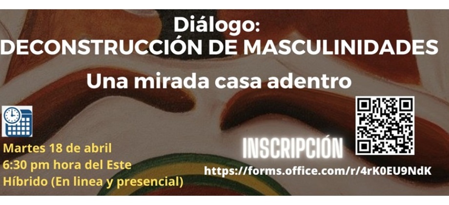 Diálogo Deconstrucción de Masculinidades se realiza el 18 de abril