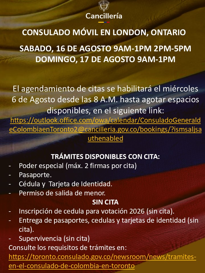 Consulado Movil en Ontario