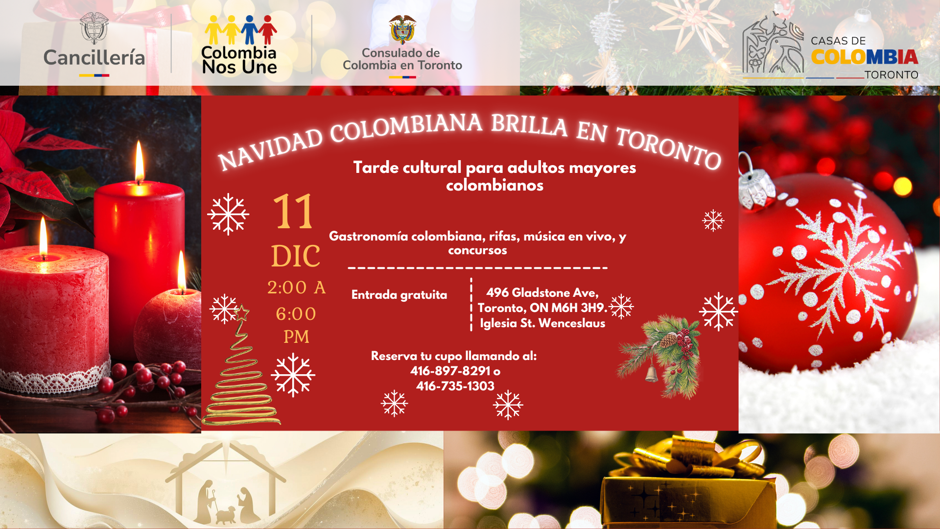 Tarde Cultural Navideña para adultos mayores colombianos en Toronto