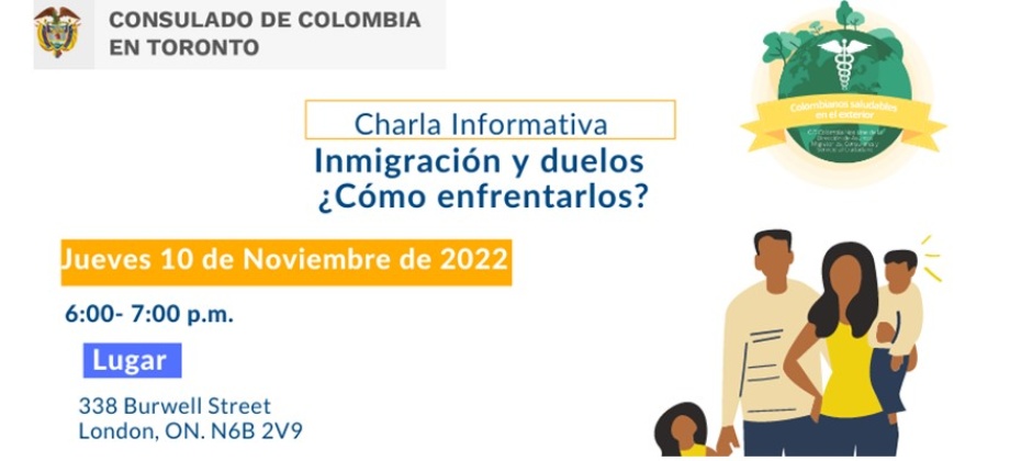 Charla para colombianos en London Inmigración y Duelos: ¿Cómo Enfrentarlos?  