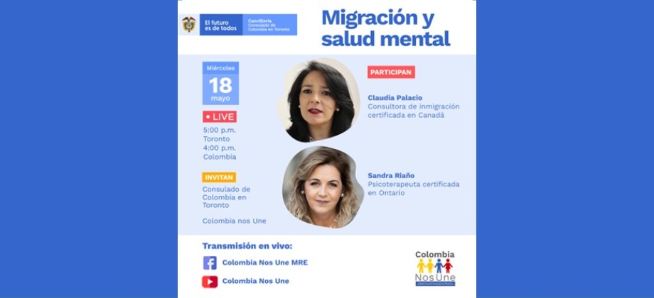 Facebook Live: Salud Mental y Migración se realizará el 18 de mayo de 2022   