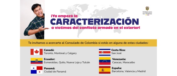 Las víctimas del conflicto en Colombia que se encuentran en el exterior pueden actualizar sus datos en los consulados del país donde residen