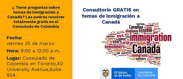 Consultorio GRATIS en temas de inmigración a Canadá en marzo de 2022