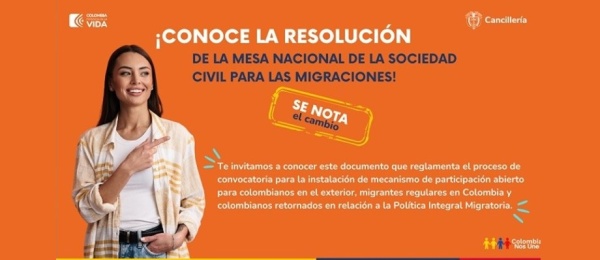 Ha sido reglamentada la convocatoria para la instalación de la Mesa Nacional de la Sociedad Civil para Migraciones