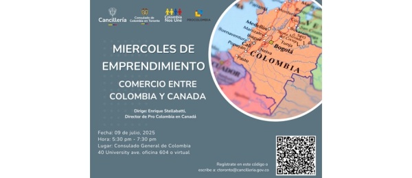 Miércoles de Emprendimiento: Comercio entre Colombia y Canadá
