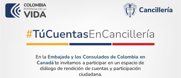 Rendición de cuentas de la Embajada de Colombia y Consulados en Canadá