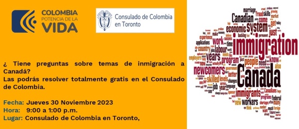 Resuelva sus preguntas sobre inmigración y asuntos jurídicos en Canadá en la charla organizada por el Consulado de Colombia en Toronto