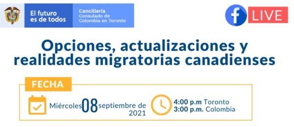 Facebook Live del miércoles 8 de septiembre: “Opciones, actualizaciones y realidades migratorias